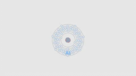 Astatine At Bohr Atom Model Clean No Text Animation Video Overlay Alpha 4K Stock-Footage 339366880