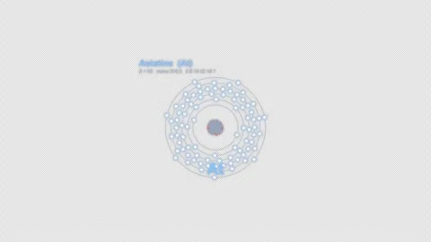 Astatine At Bohr Atom Model Labeled Animation Video Overlay Alpha 4K Vídeos de archivo 339366886