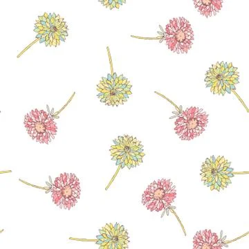 Aster and roses flowes. Round frame card Stock Illustration