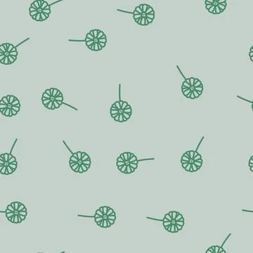 Aster blossom spring line vector seamless pattern 스톡 일러스트