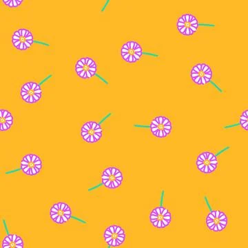 Aster blossom spring vector seamless pattern 스톡 일러스트