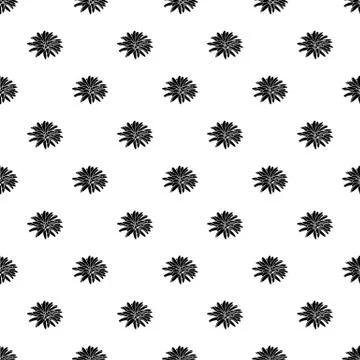 Aster flower pattern vector seamless 스톡 일러스트