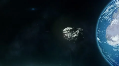 Asteriod approaching Earth Stock Footage 57321061