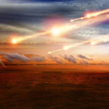 Asteriod impact Stock Illustration