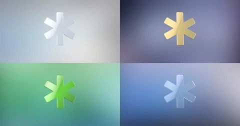 Asterisk 3d Icon Stock Footage 67206797