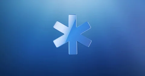 Asterisk Blue 3d Icon Stock Footage 69805149