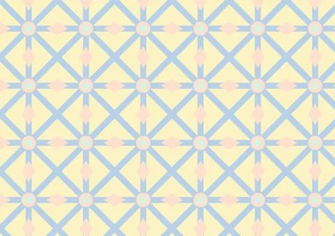 Asterisk, circle and triangle pattern on pastel color Illustrazione stock