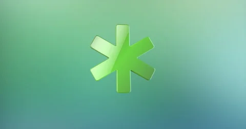 Asterisk Color  3d Icon Stock Footage 67206061