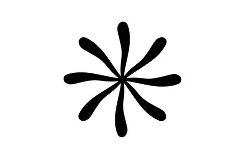 Asterisk icon flat vector illustration. Illustrazione stock