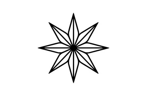 Asterisk icon flat vector illustration. Stock Illustration