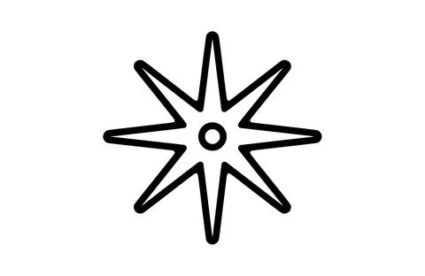 Asterisk icon flat vector illustration. Illustrazione stock