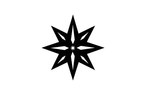 Asterisk icon flat vector illustration. Stock Illustration