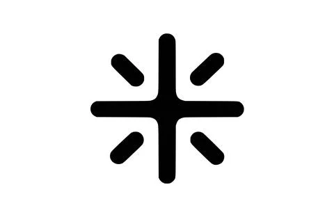 Asterisk icon flat vector illustration. Illustrazione stock