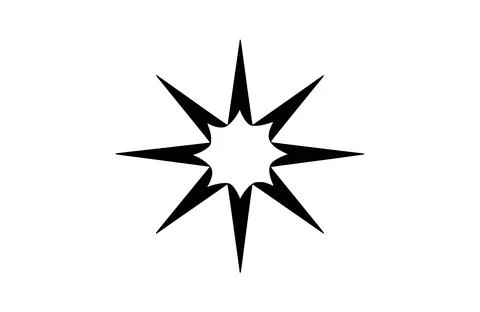 Asterisk icon flat vector illustration. Stock Illustration