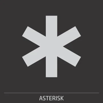 Asterisk icon illustration Stock Illustration