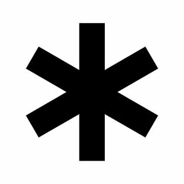 Asterisk icon illustration Stock Illustration