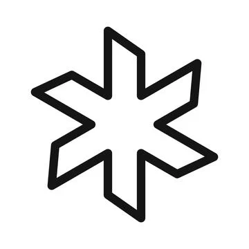 Asterisk Icon Pack Typographic Character Illustrations for Text and Design Stock Illustration