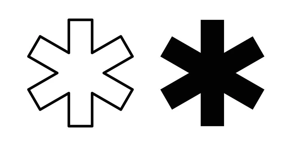 Asterisk icon vector editable eps10 库存插图