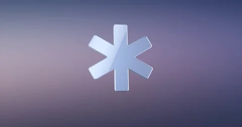 Asterisk Silver 3d Icon Stock Footage 69805144