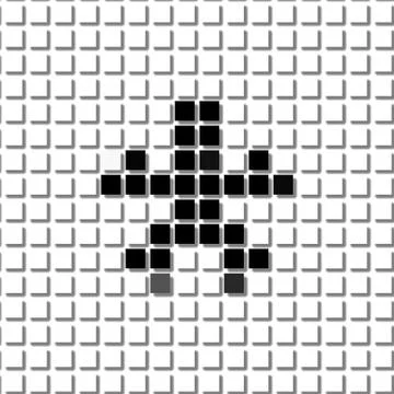 Asterisk. Simple geometric pattern of black squares in asterisk Stock Illustration