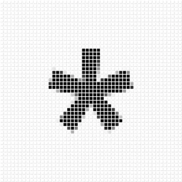 Asterisk. Simple geometric pattern of black squares in asterisk Stockillustratie