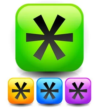 Asterisk star icon Illustrazione stock