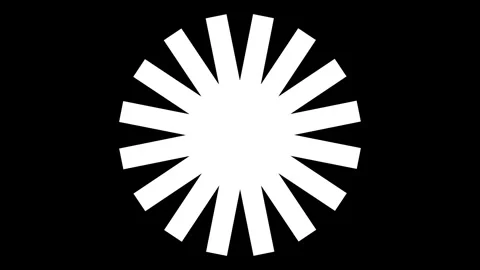 Asterisk Star Shape rotating Film Frame Matte Overlay animation. Stock Footage 335498261