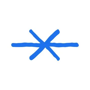 Asterisk Star Symbol Footnote Doodle Hand Drawn Grunge Vector Graphic Illus.. 스톡 일러스트