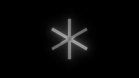 Asterisk stroke icon glowing neon white color animation Stock Footage 289386650