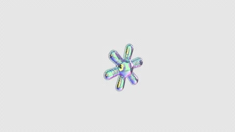 Asterisk Symbol Balloon Iridescent Typefaces On Alpha Loop Stock Footage 302765814