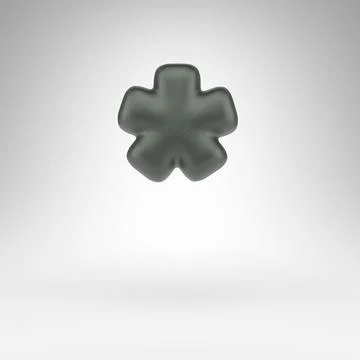 Asterisk symbol on white background. Anodized green 3D sign with matte textur Stock Illustration