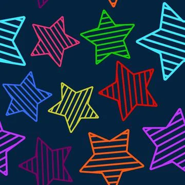 Asterisks. Seamless pattern. Design for fabric, wrapping paper, background, w Stock Illustration