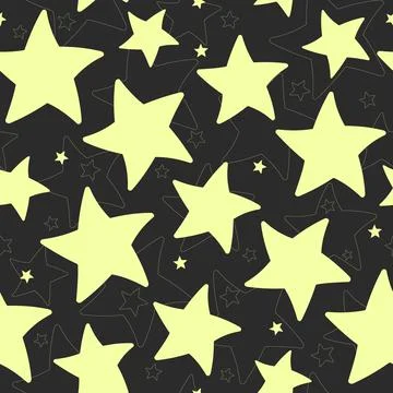 Asterisks. Seamless pattern. Design for fabric, wrapping paper, background, w Stock Illustration