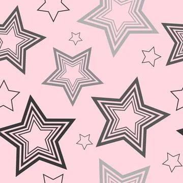Asterisks. Seamless pattern. Design for fabric, wrapping paper, background, w Stock Illustration