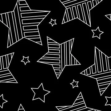 Asterisks. Seamless pattern. Design for fabric, wrapping paper, background, w Stock Illustration