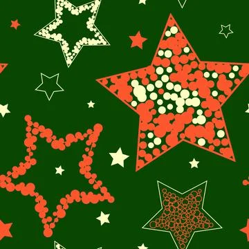 Asterisks Seamless pattern. Design for fabric, wrapping paper, background, wa Stock Illustration