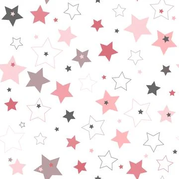 Asterisks. Seamless patterns. Design for fabric, wrapping paper, background,  Stock Illustration