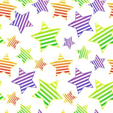 Asterisks. Seamless patterns. Design for fabric, wrapping paper, background,  Stock Illustration