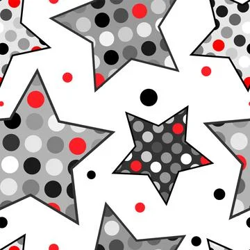 Asterisks. Seamless patterns. Design for fabric, wrapping paper, background,  Stock Illustration