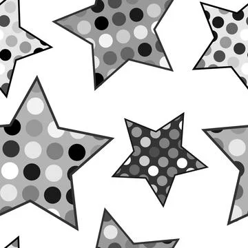 Asterisks. Seamless patterns. Design for fabric, wrapping paper, background,  Stock Illustration