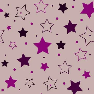 Asterisks. Seamless patterns. Design for fabric, wrapping paper, background,  Stock Illustration