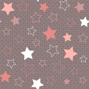 Asterisks. Seamless patterns. Design for fabric, wrapping paper, background,  Stock Illustration