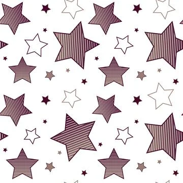 Asterisks. Seamless patterns. Design for fabric, wrapping paper, background,  Stock Illustration