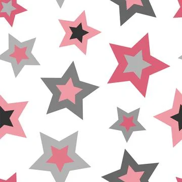 Asterisks. Seamless patterns. Design for fabric, wrapping paper, background,  Stock Illustration