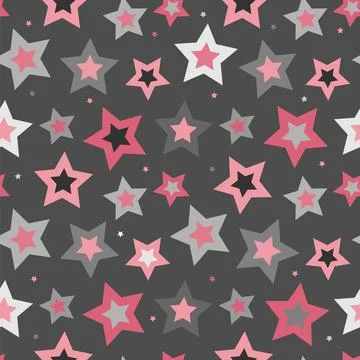 Asterisks. Seamless patterns. Design for fabric, wrapping paper, background,  Stock Illustration