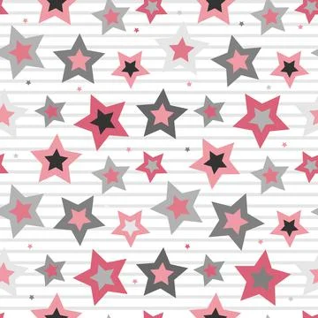 Asterisks. Seamless patterns. Design for fabric, wrapping paper, background,  Stock Illustration