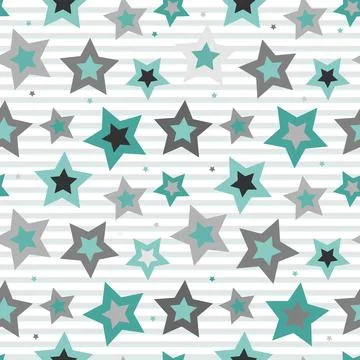 Asterisks. Seamless patterns. Design for fabric, wrapping paper, background,  Stock Illustration