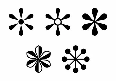 Asterisks set illustration イラスト素材