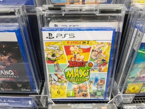 Asterix Maxi Collection for PS5 Featuring Six Games Stock Photos