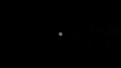 Asteroid 16 Psyche Flyby with the Sun in Space Video stock 316490695